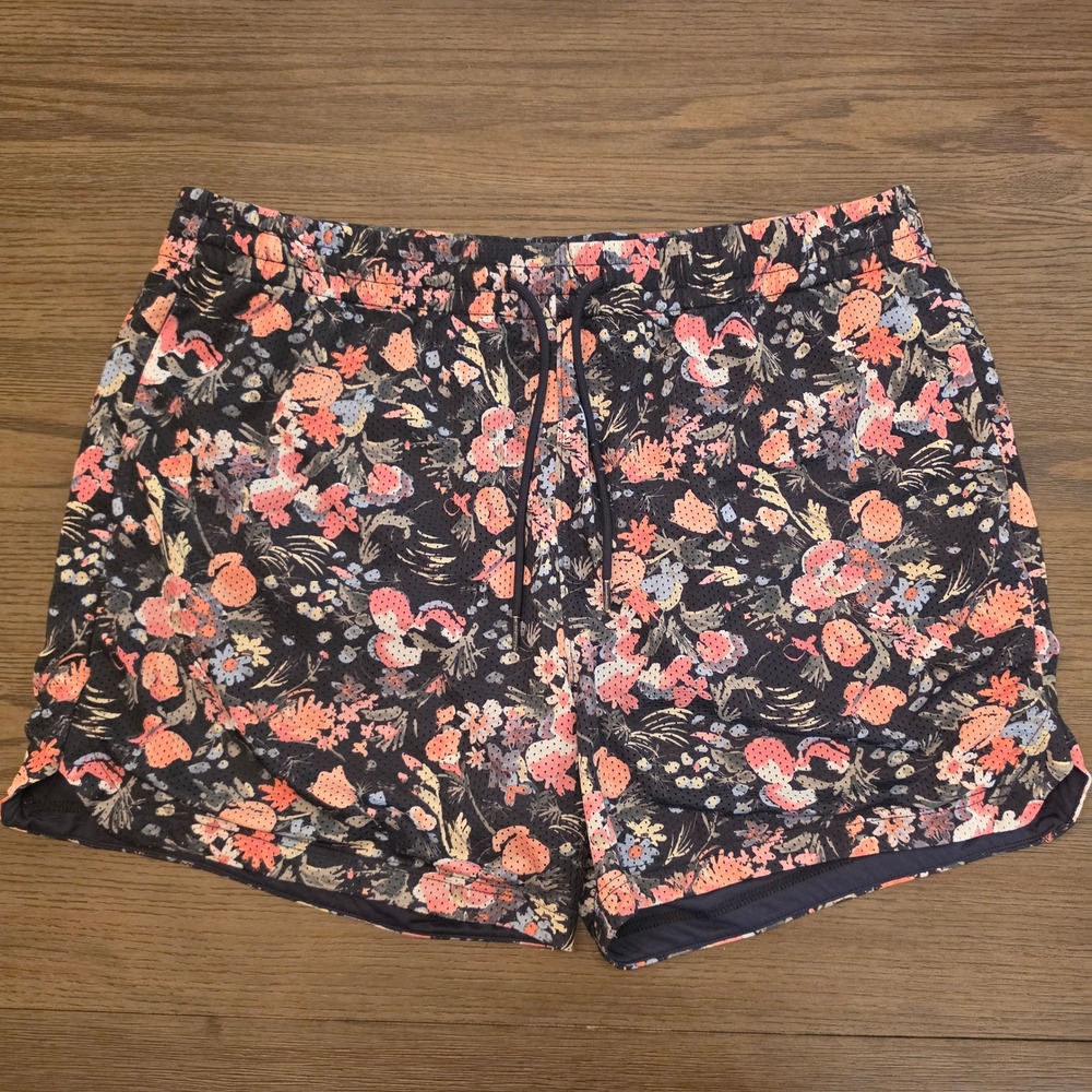 Abercrombie & Fitch The Trevor Project Floral Mesh Shorts XXL Mens Black Pink